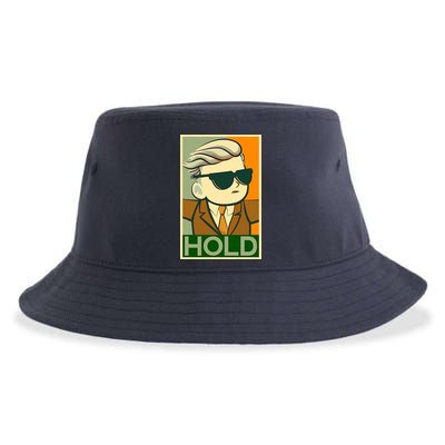 Hold Crypto Currency Cartoon Sustainable Bucket Hat
