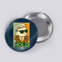 Hold Crypto Currency Cartoon Button