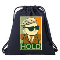Hold Crypto Currency Cartoon Drawstring Bag