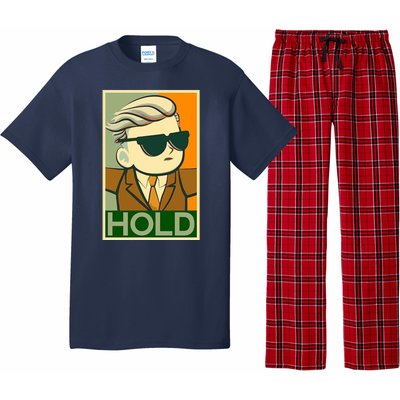 Hold Crypto Currency Cartoon Pajama Set