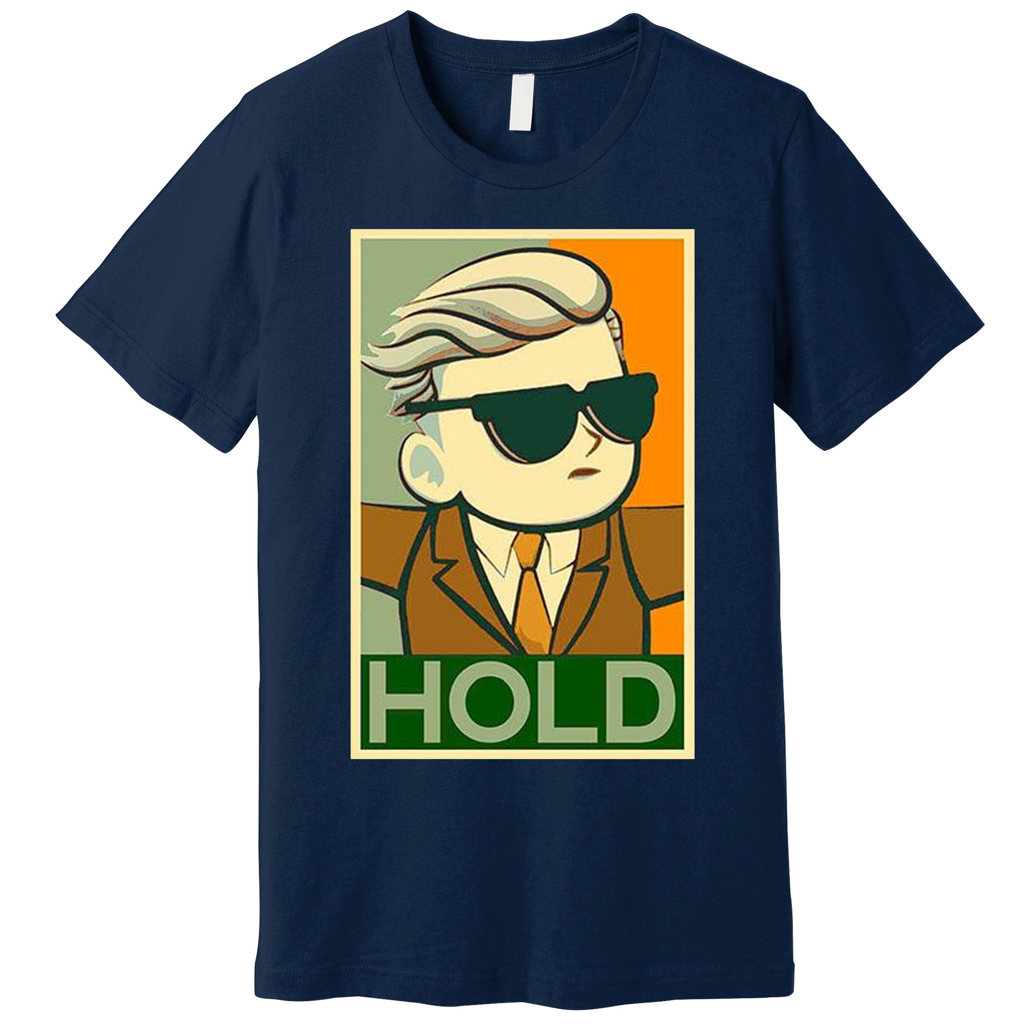 Hold Crypto Currency Cartoon Premium T-Shirt