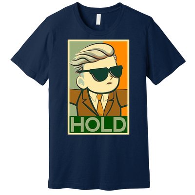 Hold Crypto Currency Cartoon Premium T-Shirt