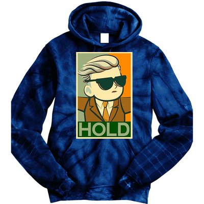 Hold Crypto Currency Cartoon Tie Dye Hoodie