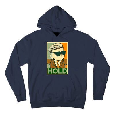 Hold Crypto Currency Cartoon Tall Hoodie