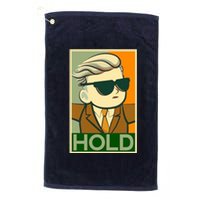 Hold Crypto Currency Cartoon Platinum Collection Golf Towel