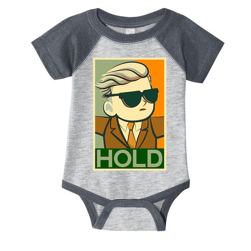 Hold Crypto Currency Cartoon Infant Baby Jersey Bodysuit