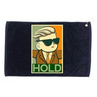 Hold Crypto Currency Cartoon Grommeted Golf Towel