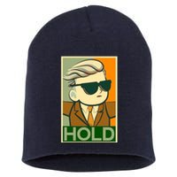 Hold Crypto Currency Cartoon Short Acrylic Beanie