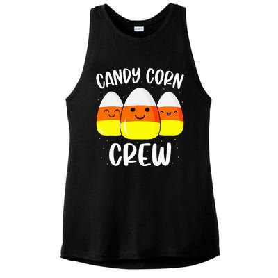 Halloween Candy Corn Crew Costume Fun Friends Outfit Ladies PosiCharge Tri-Blend Wicking Tank