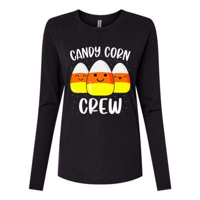 Halloween Candy Corn Crew Costume Fun Friends Outfit Womens Cotton Relaxed Long Sleeve T-Shirt