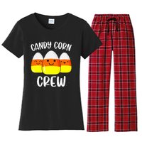 Halloween Candy Corn Crew Costume Fun Friends Outfit Women's Flannel Pajama Set