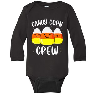 Halloween Candy Corn Crew Costume Fun Friends Outfit Baby Long Sleeve Bodysuit