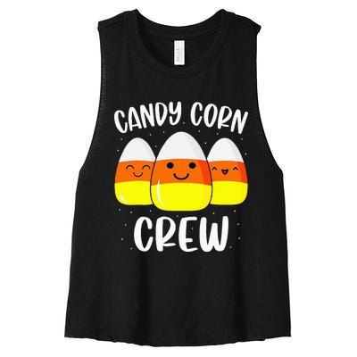 Halloween Candy Corn Crew Costume Fun Friends Outfit Women's Racerback Cropped Tank