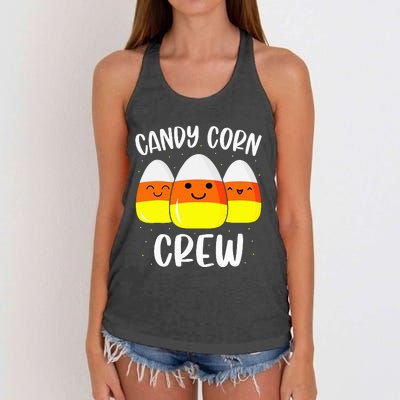 Halloween Candy Corn Crew Costume Fun Friends Outfit Women's Knotted Racerback Tank