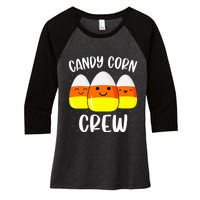 Halloween Candy Corn Crew Costume Fun Friends Outfit Women's Tri-Blend 3/4-Sleeve Raglan Shirt