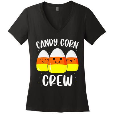 Halloween Candy Corn Crew Costume Fun Friends Outfit Women's V-Neck T-Shirt