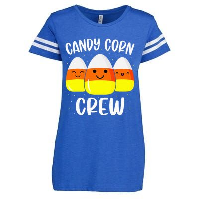 Halloween Candy Corn Crew Costume Fun Friends Outfit Enza Ladies Jersey Football T-Shirt