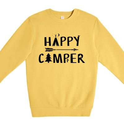 Happy Camper Camping Gift Camp Gift Premium Crewneck Sweatshirt