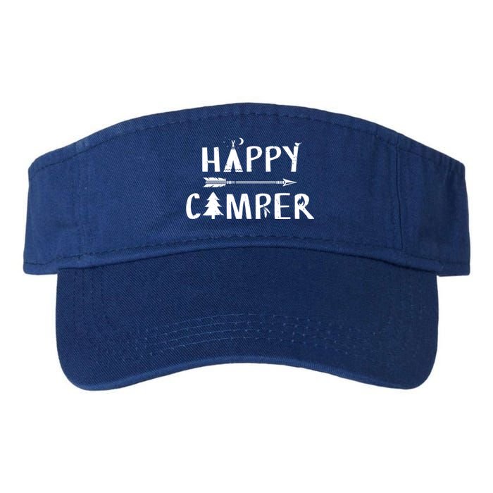 Happy Camper Camping Gift Camp Gift Valucap Bio-Washed Visor