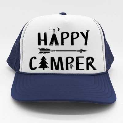 Happy Camper Camping Gift Camp Gift Trucker Hat