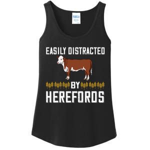 Hereford Cow Cattle Bull Beef Farm Ladies Essential Tank