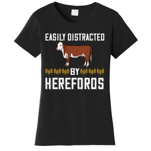 Hereford Cow Cattle Bull Beef Farm Women's T-Shirt