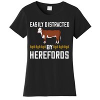 Hereford Cow Cattle Bull Beef Farm Women's T-Shirt