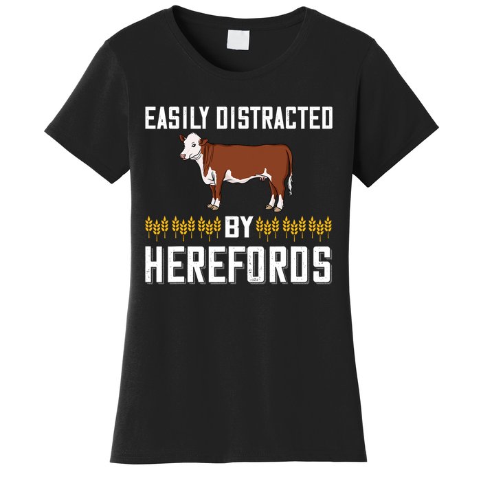 Hereford Cow Cattle Bull Beef Farm Women's T-Shirt