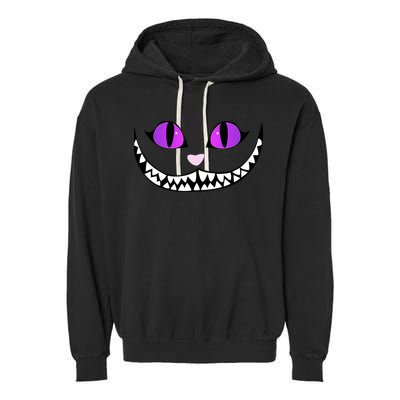 Halloween Cheshire Cat Grinning Smile Wonderland Floating Garment-Dyed Fleece Hoodie