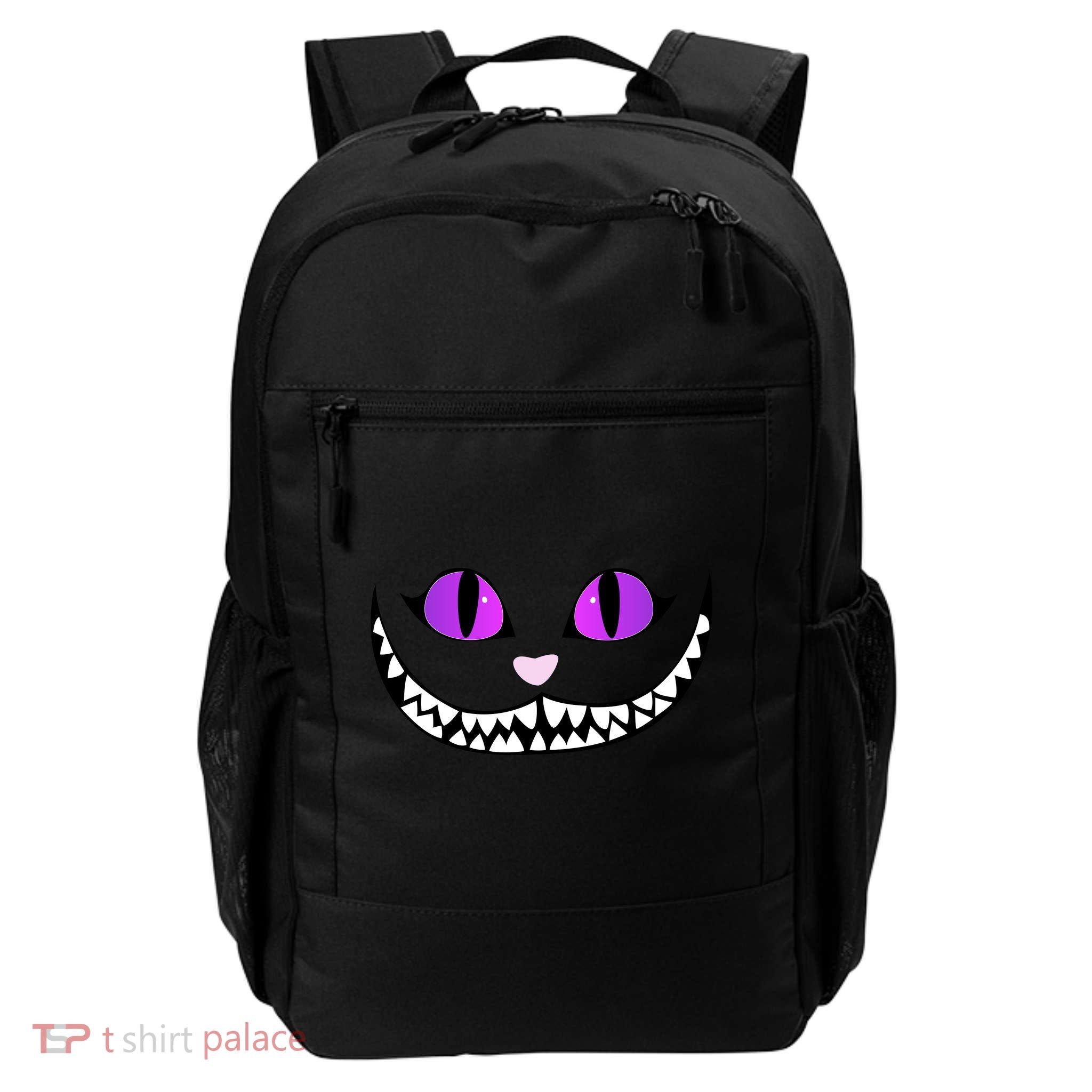 Halloween Cheshire Cat Grinning Smile Wonderland Floating Backpack