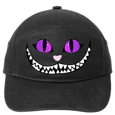 Halloween Cheshire Cat Grinning Smile Wonderland Floating 7-Panel Snapback Hat