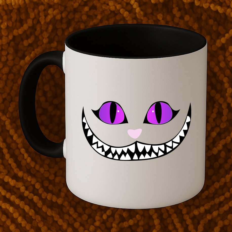 Halloween Cheshire Cat Grinning Smile Wonderland Floating Mug