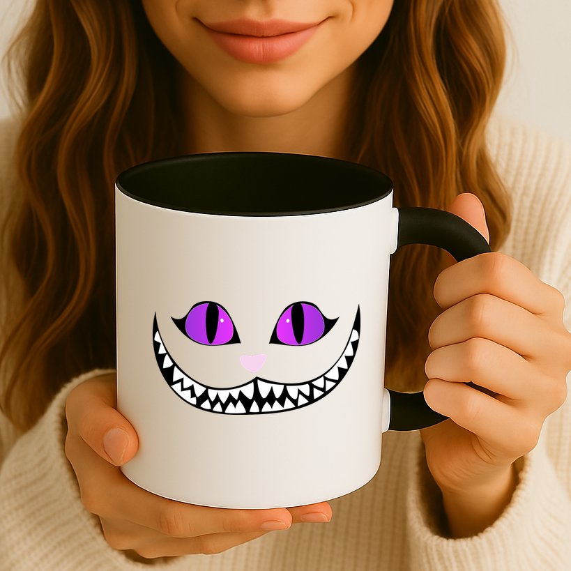 Halloween Cheshire Cat Grinning Smile Wonderland Floating Mug