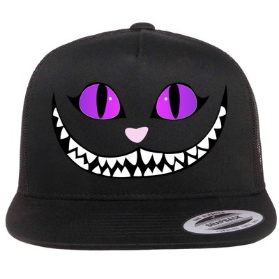 Halloween Cheshire Cat Grinning Smile Wonderland Floating Flatbill Hat