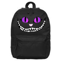 Halloween Cheshire Cat Grinning Smile Wonderland Floating 16 in Basic Backpack