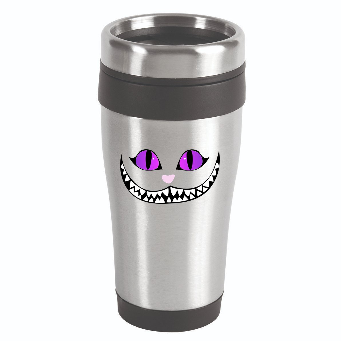 Halloween Cheshire Cat Grinning Smile Wonderland Floating 16oz Travel Tumbler