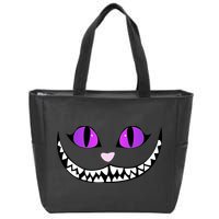 Halloween Cheshire Cat Grinning Smile Wonderland Floating Zip Tote Bag