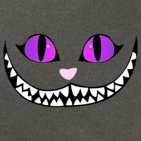 Halloween Cheshire Cat Grinning Smile Wonderland Floating Cotton Canvas Backpack
