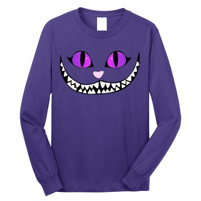 Halloween Cheshire Cat Grinning Smile Wonderland Floating Long Sleeve Shirt
