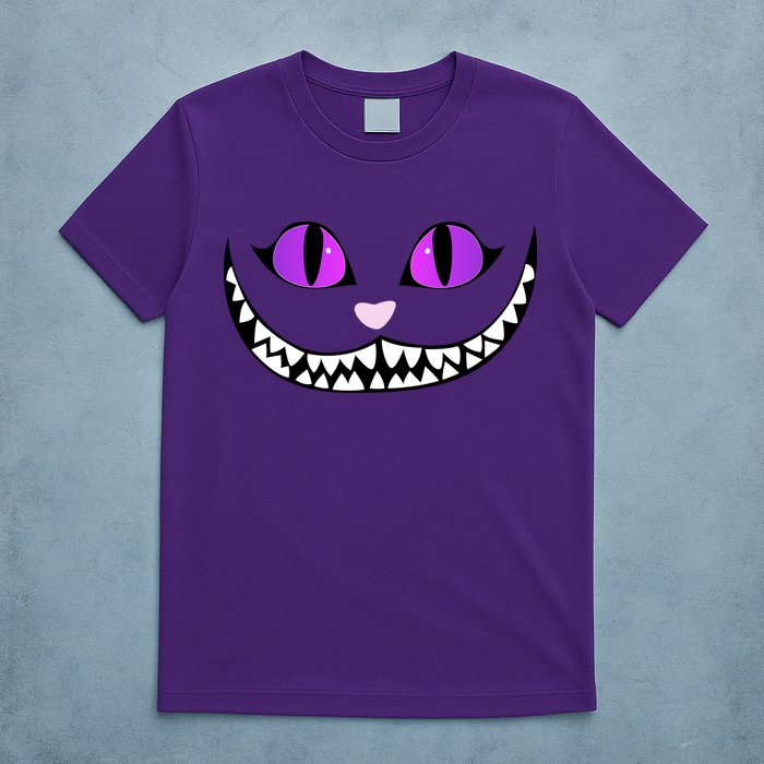 Halloween Cheshire Cat Grinning Smile Wonderland Floating T-Shirt
