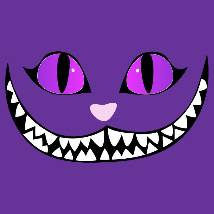 Halloween Cheshire Cat Grinning Smile Wonderland Floating T-Shirt