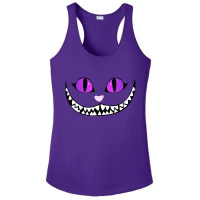 Halloween Cheshire Cat Grinning Smile Wonderland Floating Ladies PosiCharge Competitor Racerback Tank