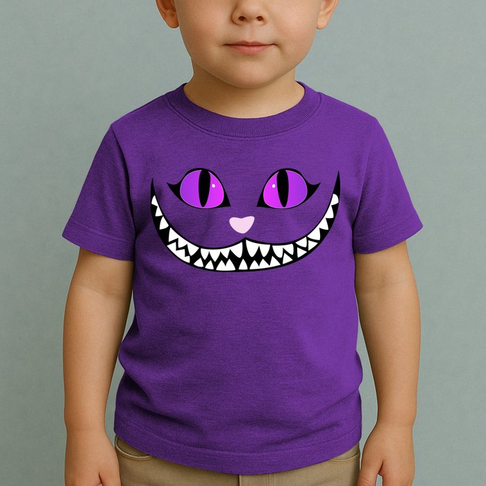 Halloween Cheshire Cat Grinning Smile Wonderland Floating Toddler T-Shirt