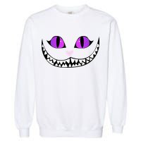 Halloween Cheshire Cat Grinning Smile Wonderland Floating Garment-Dyed Sweatshirt