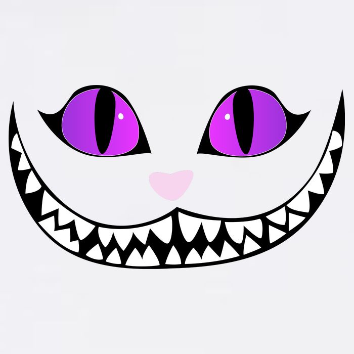 Halloween Cheshire Cat Grinning Smile Wonderland Floating Garment-Dyed Sweatshirt