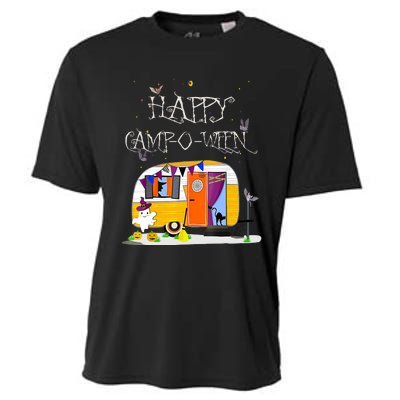 Happy Camper CampOWeen Halloween Funny Cute Graphic Cooling Performance Crew T-Shirt