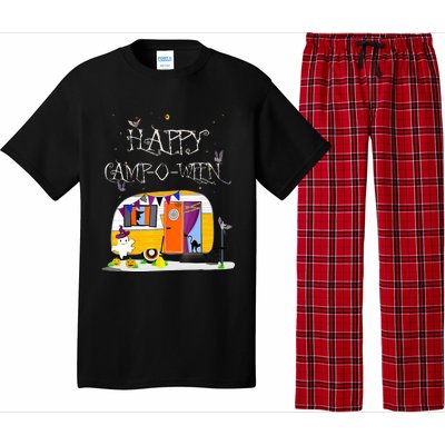 Happy Camper CampOWeen Halloween Funny Cute Graphic Pajama Set