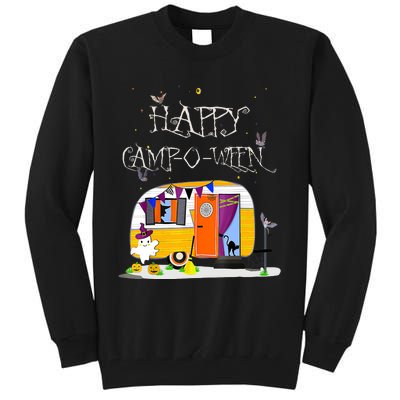 Happy Camper CampOWeen Halloween Funny Cute Graphic Tall Sweatshirt