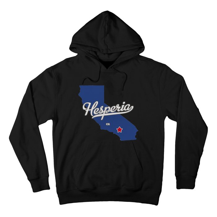 Hesperia California CA Map Hoodie