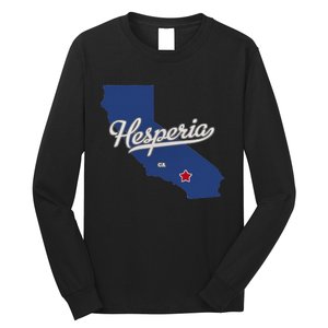 Hesperia California CA Map Long Sleeve Shirt